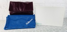 Vintage Patterson Boho Retro Ladies Leather Burgundy Clutch Bag 1980s Boxed