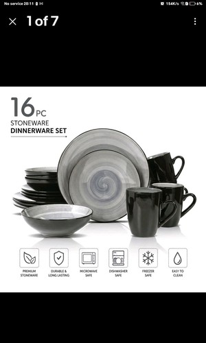 Piece stoneware dinnerware - 16,