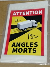 20 X TRUCK AUTOCOLLANT STICKERS ATTENTION DANGER ANGLES MORTS ANGLE    (1222)