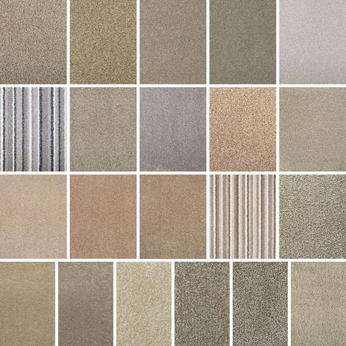 Beige saxony carpet - beige,