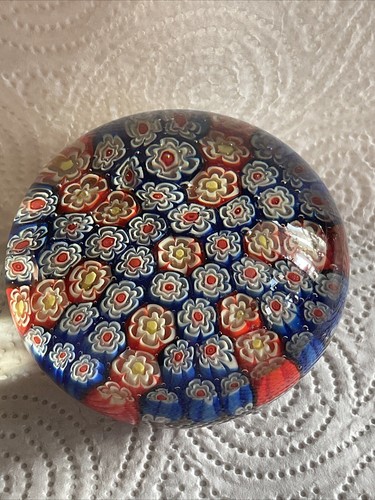 Millefiori glass paperweight - millefiori,