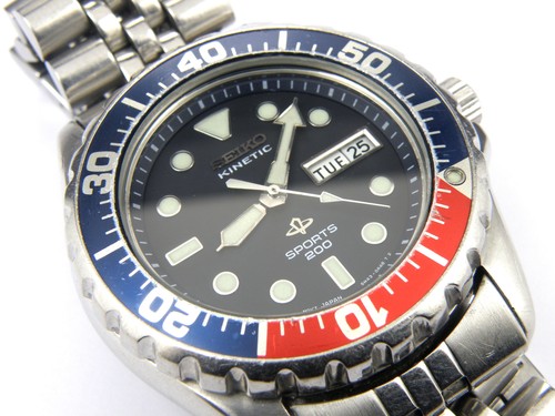 Mens seiko kinetic - mens, pepsi