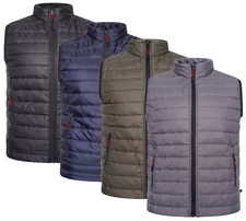 Mens Kam Quilted Padded Puffer Smart Gilet Body Warmer Jacket M-XXL