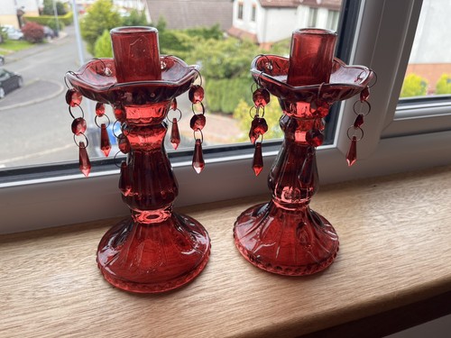 Vintage amberina ruby - vintage, red