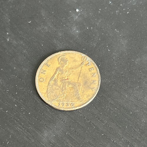 1930 one penny coin - penny, 1p