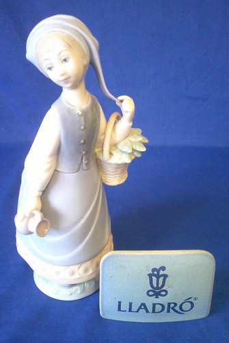 Lladro retired woman with - woman,