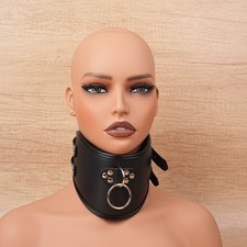 PU Leather Neck Collar Posture Bondage Neck Corset Slave BDSM Restraint Adults