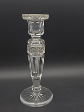 Beautiful Antique Vintage Cut Glass Crystal Candlestick 8 1/4"