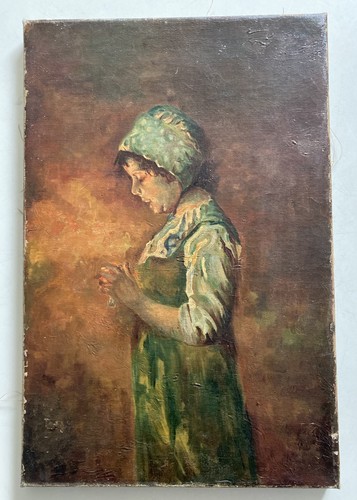 Antique vintage oil painting - vintage,