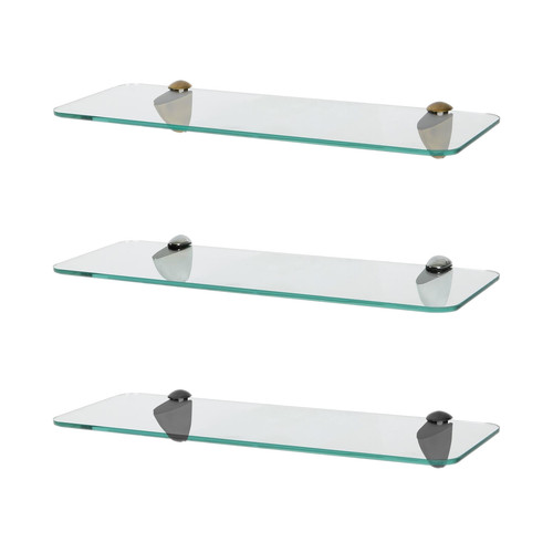 40cm glass floating shelves - 40cm,