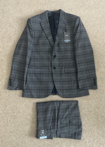 Men two piece suit - men's, grey