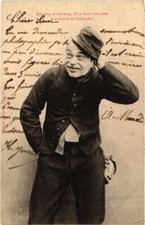 Old postcard AK men - type