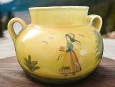 vintage ceramic ochre planter. Circa 90s. Quality, Good weight. Perfect Garden 