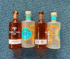 Bundle of 4 empty GIN bottles
