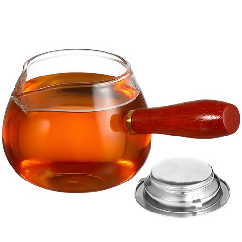 Glass cup wooden handle - handle,