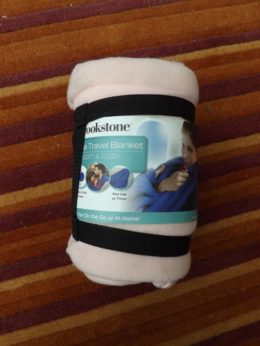 Brookstone pink fleece blanket