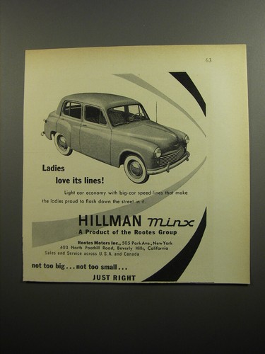 1951 hillman minx car - hillman,