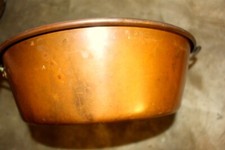 French Quality Copper Jam Preserve Pot With Brass Handles 4 available 44 x 13 cm