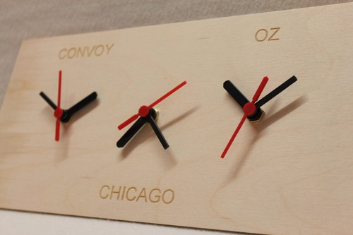 Triple wall clock - triple, new