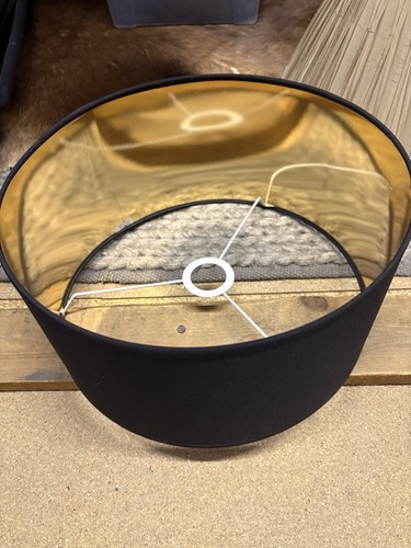 Black silk lampshade with - silk,
