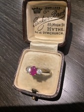 18 ct yellow gold natural ruby