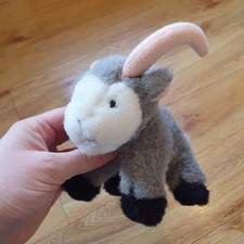 All Creatures Goat Plush Sheep Grey Horns Soft Toy Teddy Vintage Bullion Box 