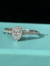 Tiffany & Co Pear Diamond Soleste engagement ring 0.45tcw E VVS