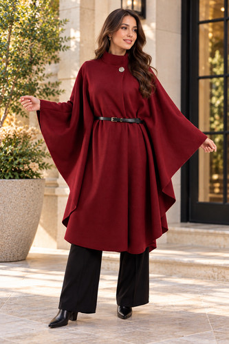 Women winter poncho cape - women's,