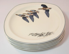 6 Midwinter Stylecraft Wild Geese Peter Scott 7 3/4" Side Plates 1960s Retro VGC
