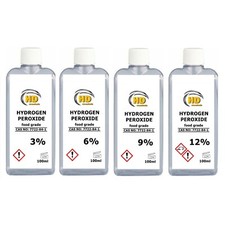Food Grade Hydrogen Peroxide 100ml | 3% 6% 9% 11.99% | Postal Friendly Bottles
