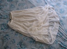 BERSHKA Gypsy Indian Long Skirt White Tiered Lined Drawstring