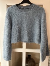 ZARA BLUE CROPPED FLUFFY