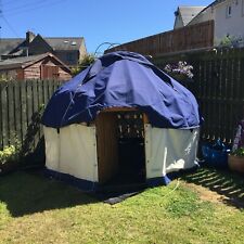 Yurt 3m Blue And White Hobbit House Glamping