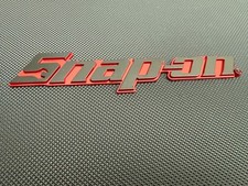 New Snap On LOGO 8” BLACK METAL Toolbox Roll Cab Badge Logo Emblem Sticker Decal