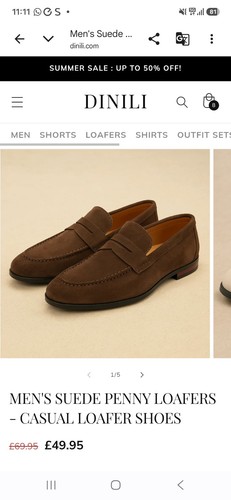 Men suede penny - suede, loafers