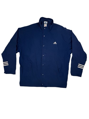 Adidas vintage blue zip lined - vintage,