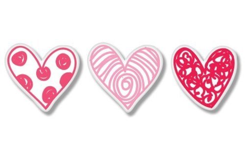 Cute hearts set vinyl - set, 3