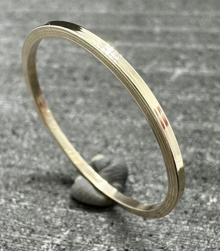 9ct gold square stacking - gold,