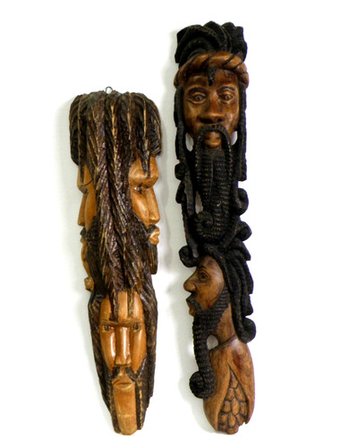 Lot rustic hand carved - 2,