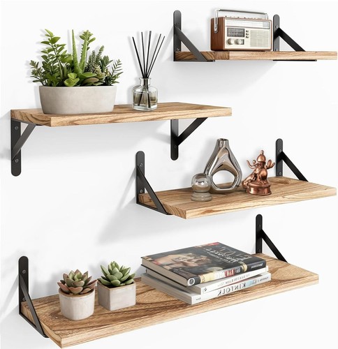 Floating wall shelves rustic - wall,