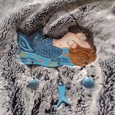 Hand painted mermaid ceramic - painted,
