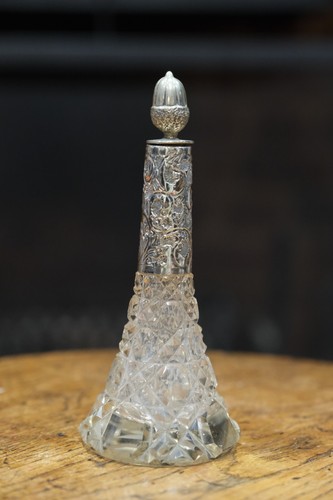 Edwardian cut glass perfume - edwardian,