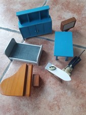 Vintage Wooden Dolls House Furniture , Barton Lunby