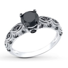 Round cut black diamond - ct,