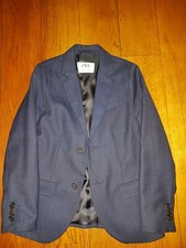 Boys Tailored Fit Smart Jacket 9 Years Navy Blue by Zara