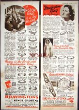 2 x BRAVINGTONS of Kings Cross Jewellery Advert Prints #1 - Original Vintage Ads