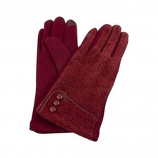 Burgundy Soft Chenille Ladies Gloves