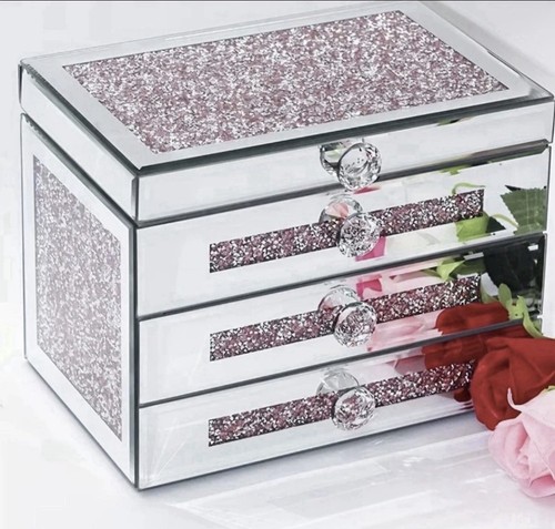Glass jewellery box with - box,