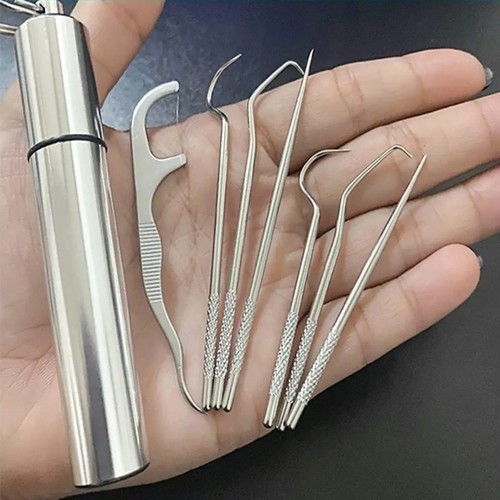 Dental kit toothpick set metal - toothpick,