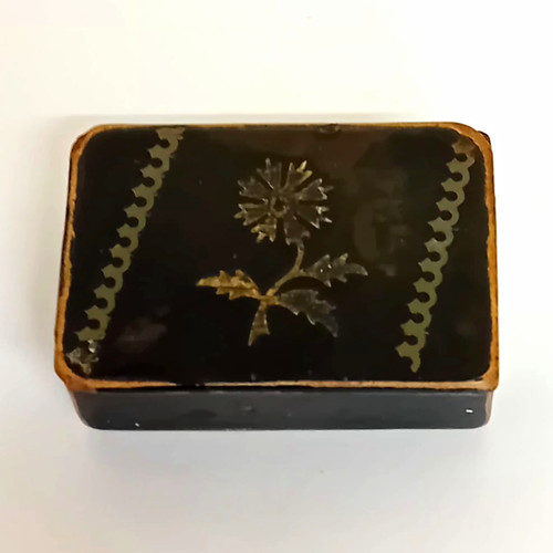 Victorian paper mache snuff - victorian,